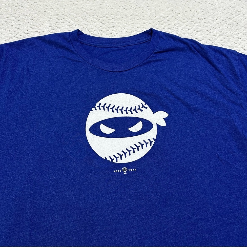 Roto Wear Pitching Ninja Short Sleeve Blue T-Shirt Baseball  Men’s Size XXL